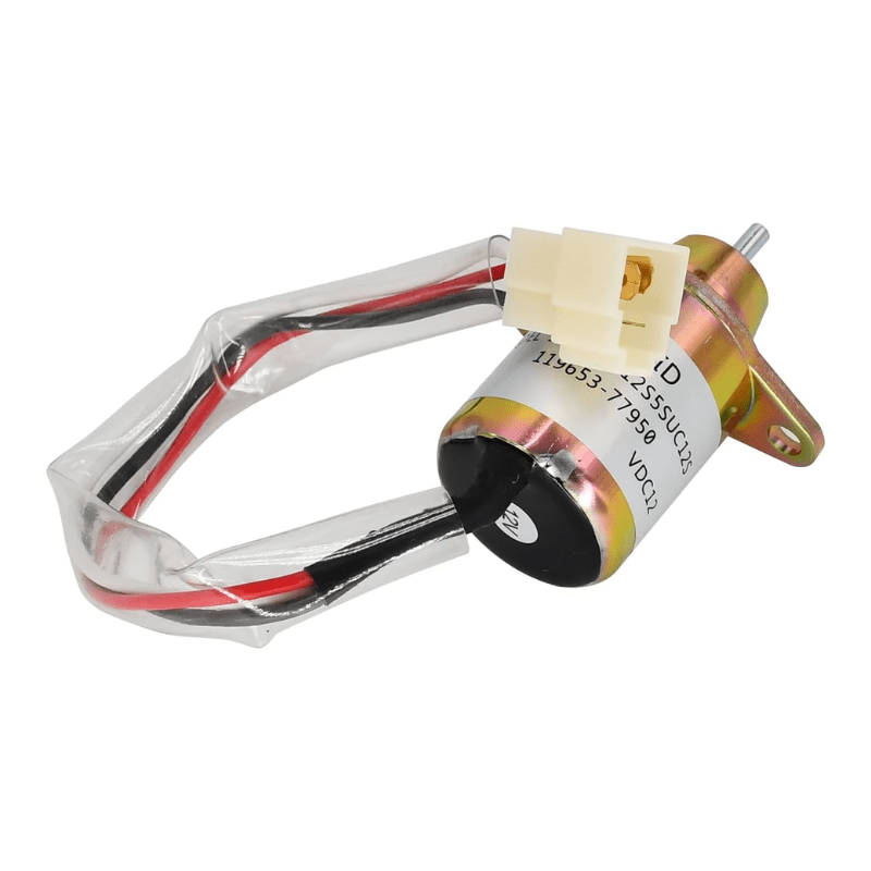 1503ES - 12S5SUC12S 12v Fuel Shut Off Solenoid 119653 - 77950 for Yanmar John Deere komatsu cummins - Simms Diesel