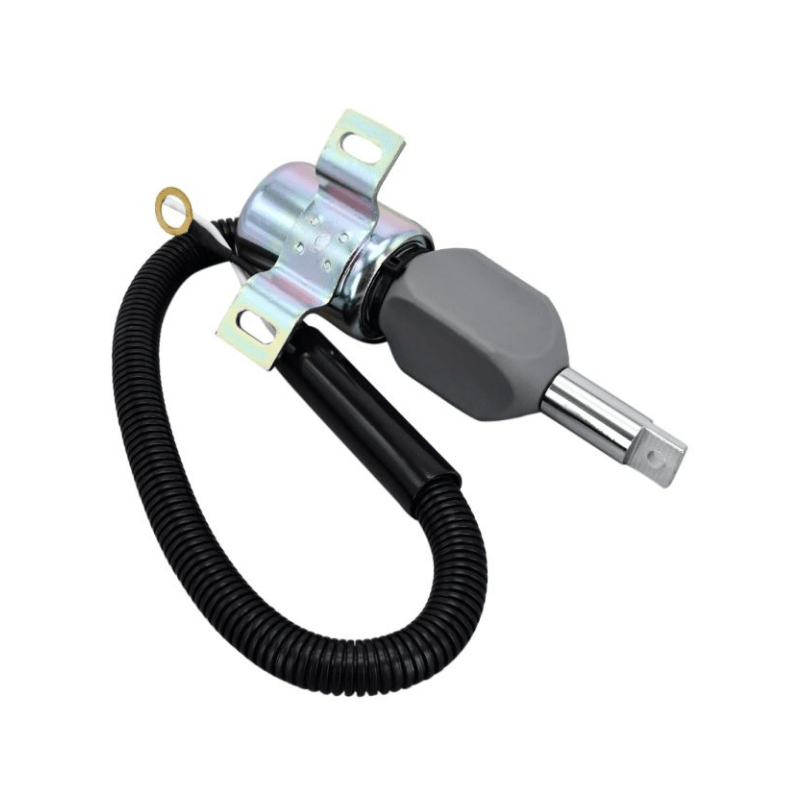185208 Replacement 12V Fuel Shut Off Solenoid Compatible For Gehl CTL70 Mustang MTL20 Track Loader Isuzu Engine 4JG1 - TPA - Simms Diesel