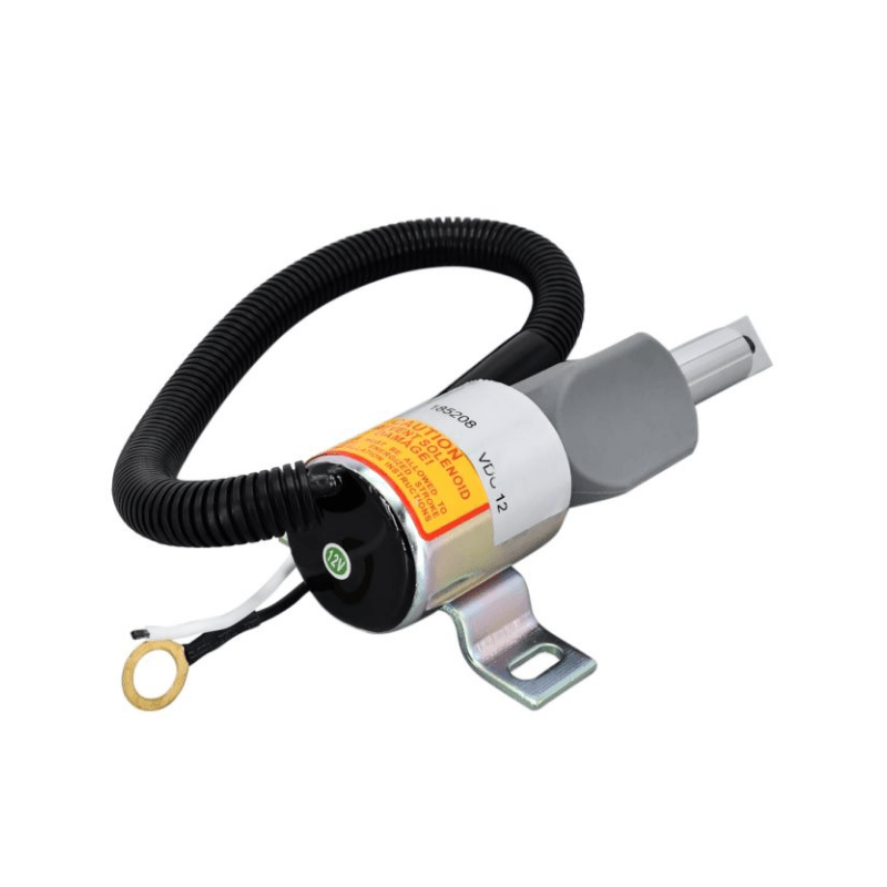 185208 Replacement 12V Fuel Shut Off Solenoid Compatible For Gehl CTL70 Mustang MTL20 Track Loader Isuzu Engine 4JG1 - TPA - Simms Diesel