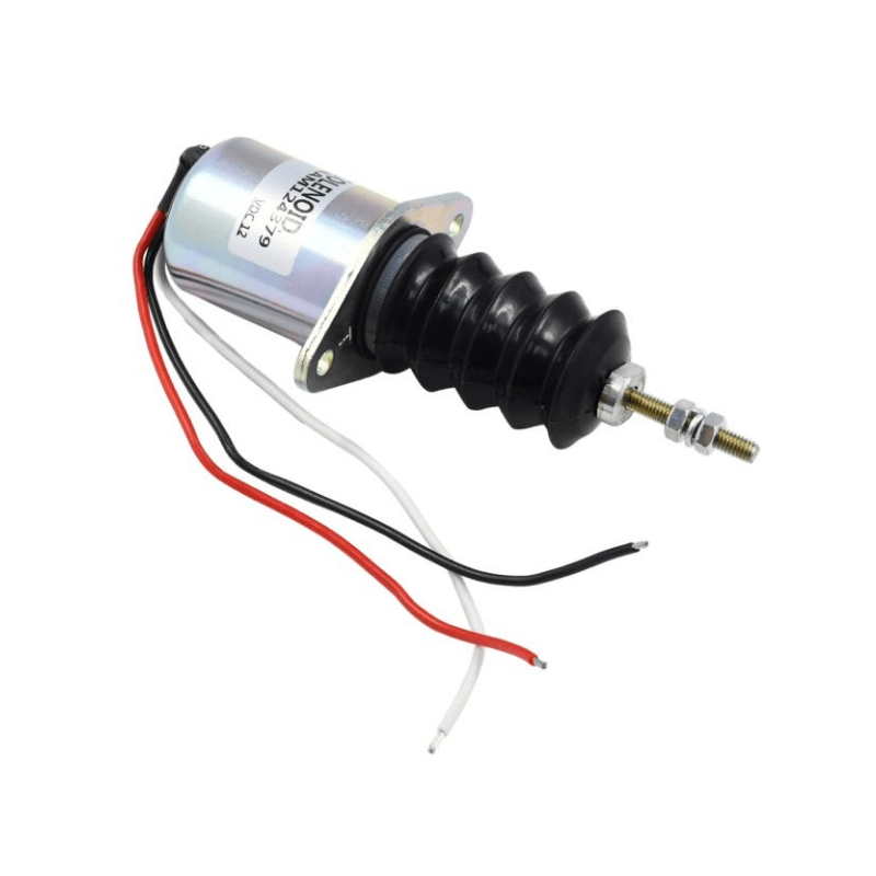 AM124379 Aftermarket 12V Fuel Shut Off Solenoid AM103337 AM124380 AM124377 Compatible With John Deere 415 455 445 F915 F925 F935 430 332 855 856 375 675 Front Mower Lawn and Garden Tractors - Simms Diesel