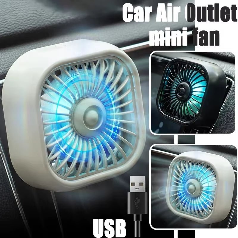 Mini Car Vent Fan High-Speed Cooling Energy-Efficient USB Powered - Portable Vibrant Colors Easy Installation