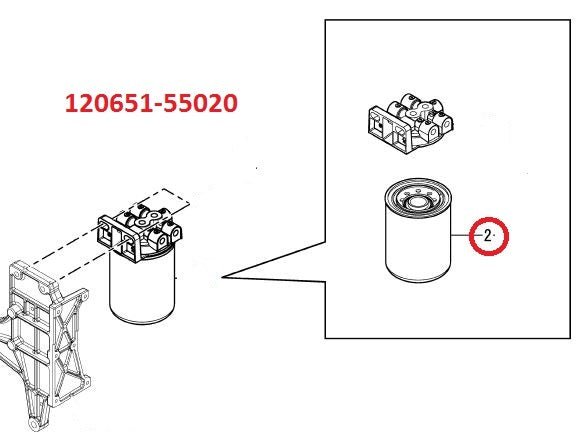 Yanmar Fuel Filter 120651 - 55020 - Simms Diesel