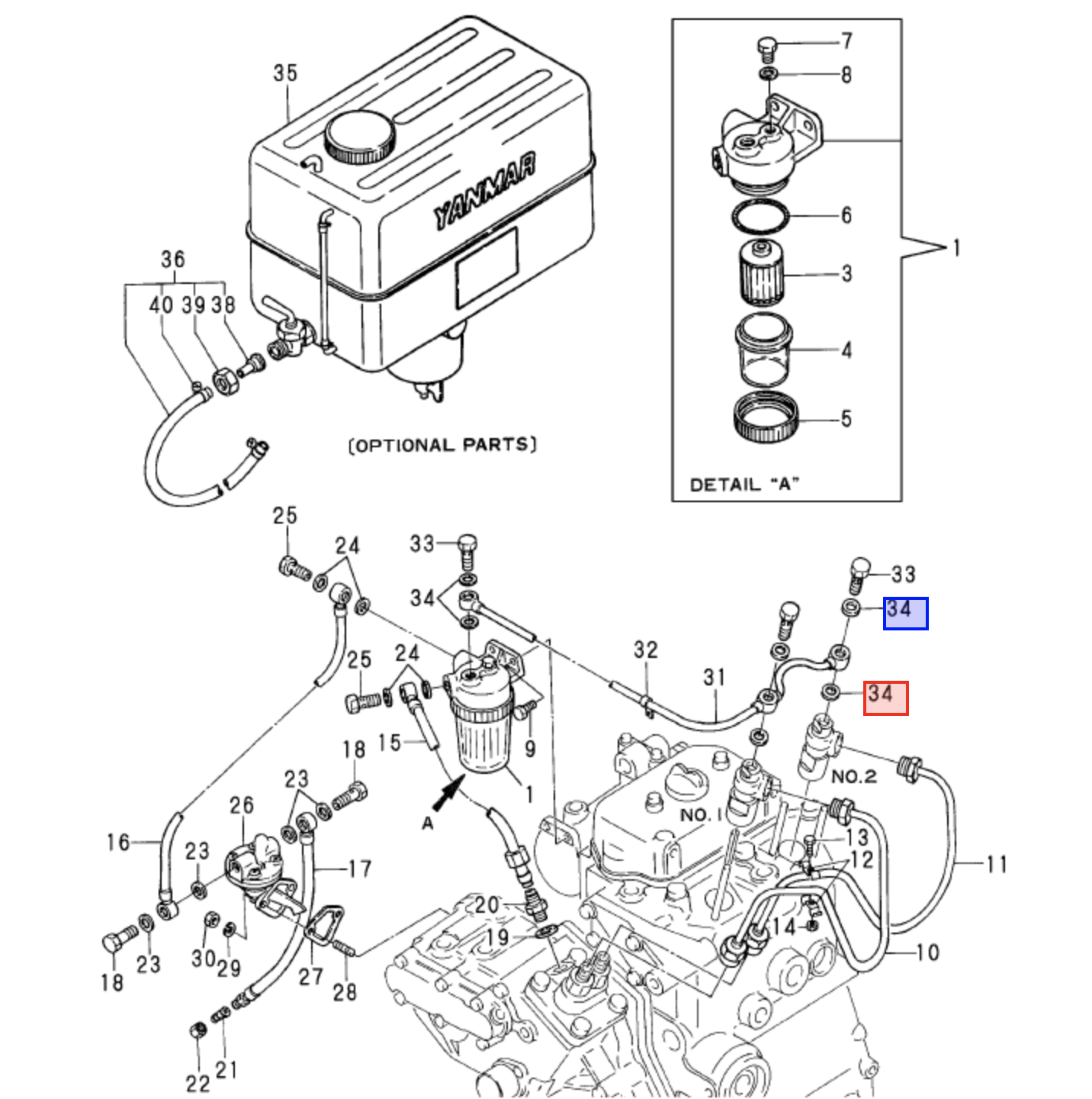 Yanmar Gasket 23418 - 080000 - Simms Diesel