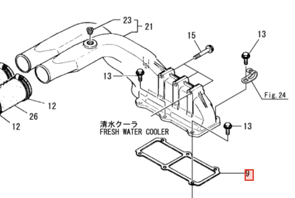 Yanmar Gasket Air Cooler 129573 - 18120 - Simms Diesel