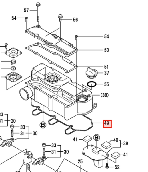 Yanmar Head Gasket 119E10 - 01330 - Simms Diesel