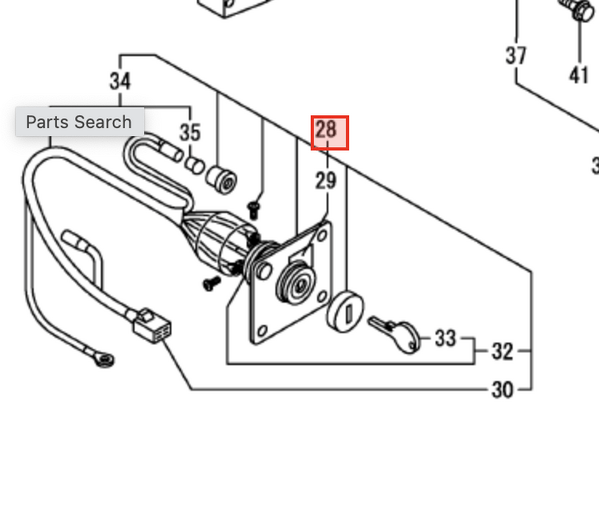 Yanmar Keyswitch Panel 114351 - 77500 - Simms Diesel
