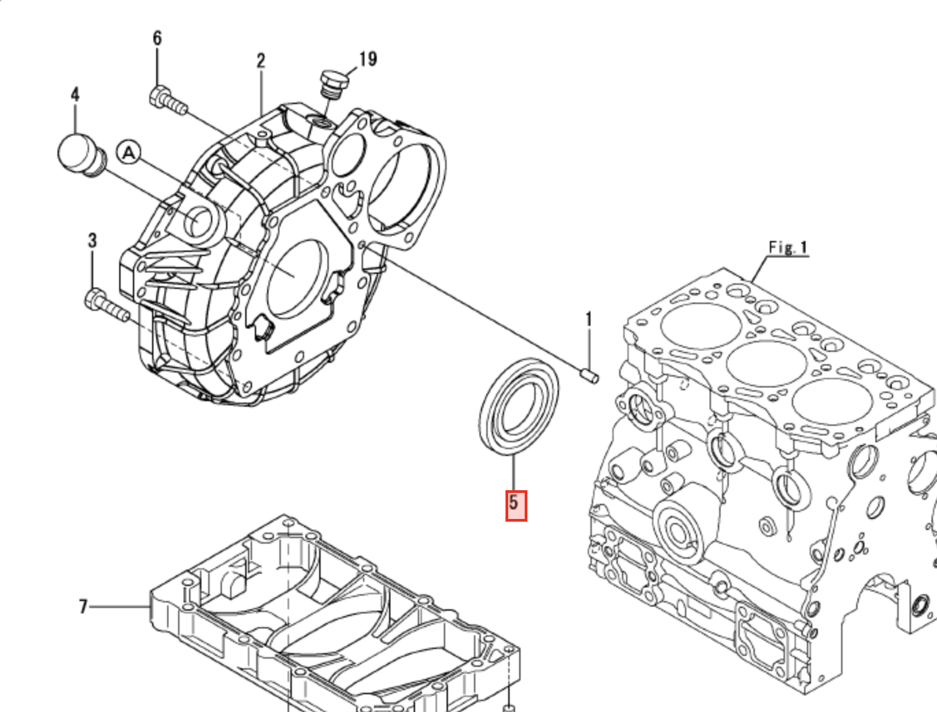 Yanmar Seal, Rear Main 124085 - 02220 - Simms Diesel