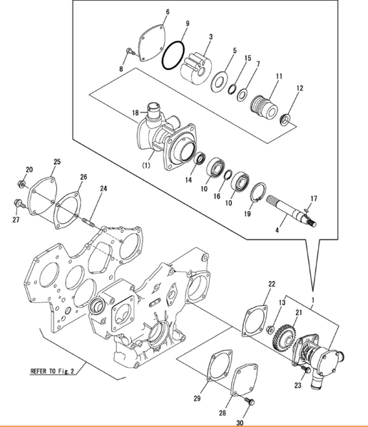 Yanmar Seawater Pump 129271 - 42501 - Simms Diesel