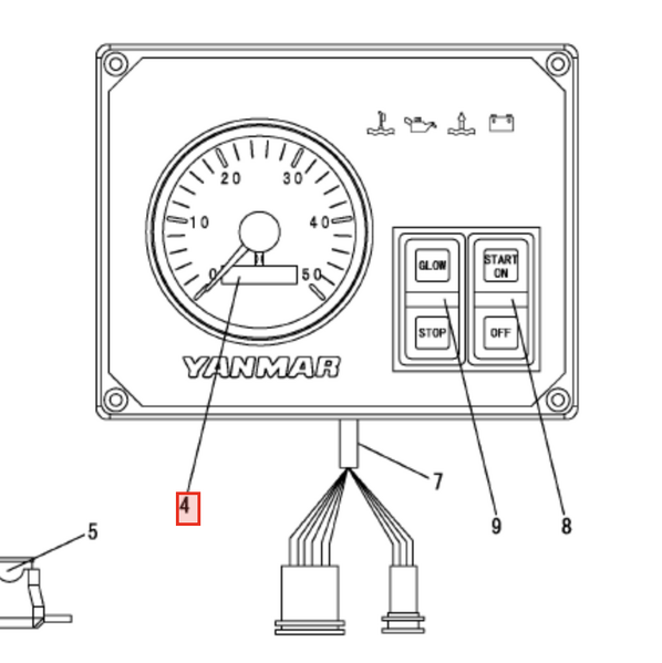 Yanmar Tachometer 129271 - 91210 - Simms Diesel