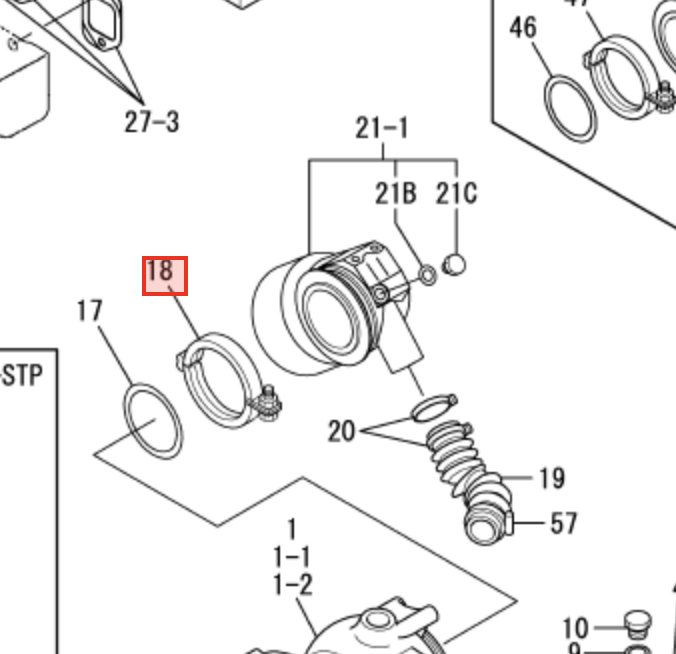 Yanmar V - Clamp 119574 - 13300 - Simms Diesel