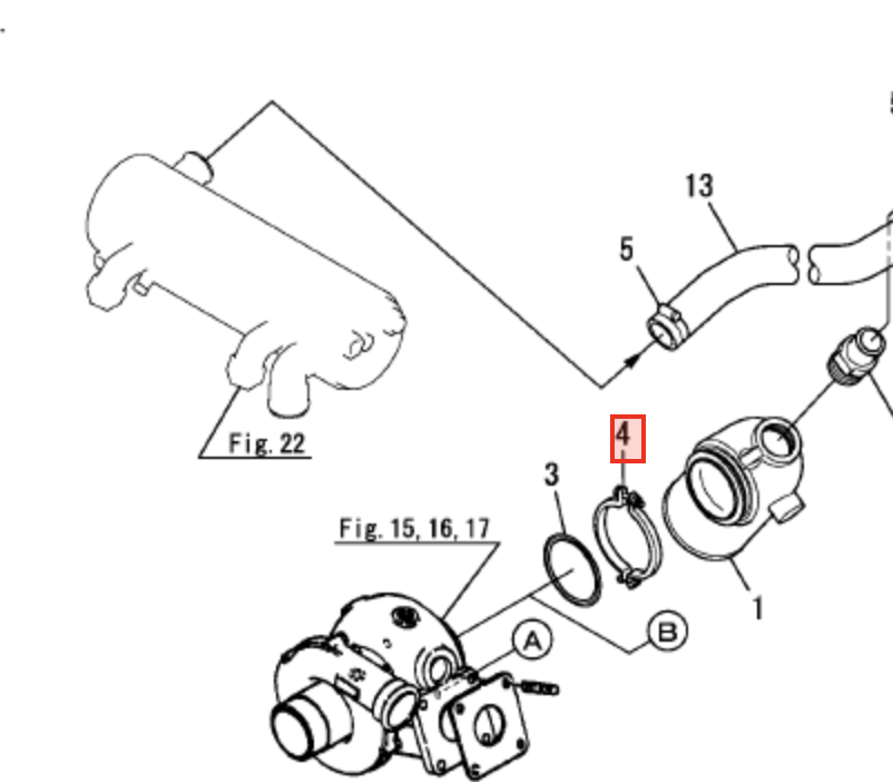Yanmar V - Clamp 119773 - 13300 - Simms Diesel